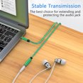 thumbnail image 2 of Hootek Headphone Extension Cable 6FT, 3.5mm Extension with Microphone Male to Female Stereo Audio Cable 3.5mm Aux Cord Headphone Extender Cable Cord 6FT Nylon Braided Compatible with iPhone, Green, 2 of 7