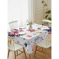 thumbnail image 4 of 4th of July Tablecloth Rectangle Table Cloth 60x84 , Waterproof Tablecloth Outdoor Table Cloth, Butterfly Star Blue Red Fireworks Independence Day Washable Table Cover for Kitchen Dining Party, 4 of 8