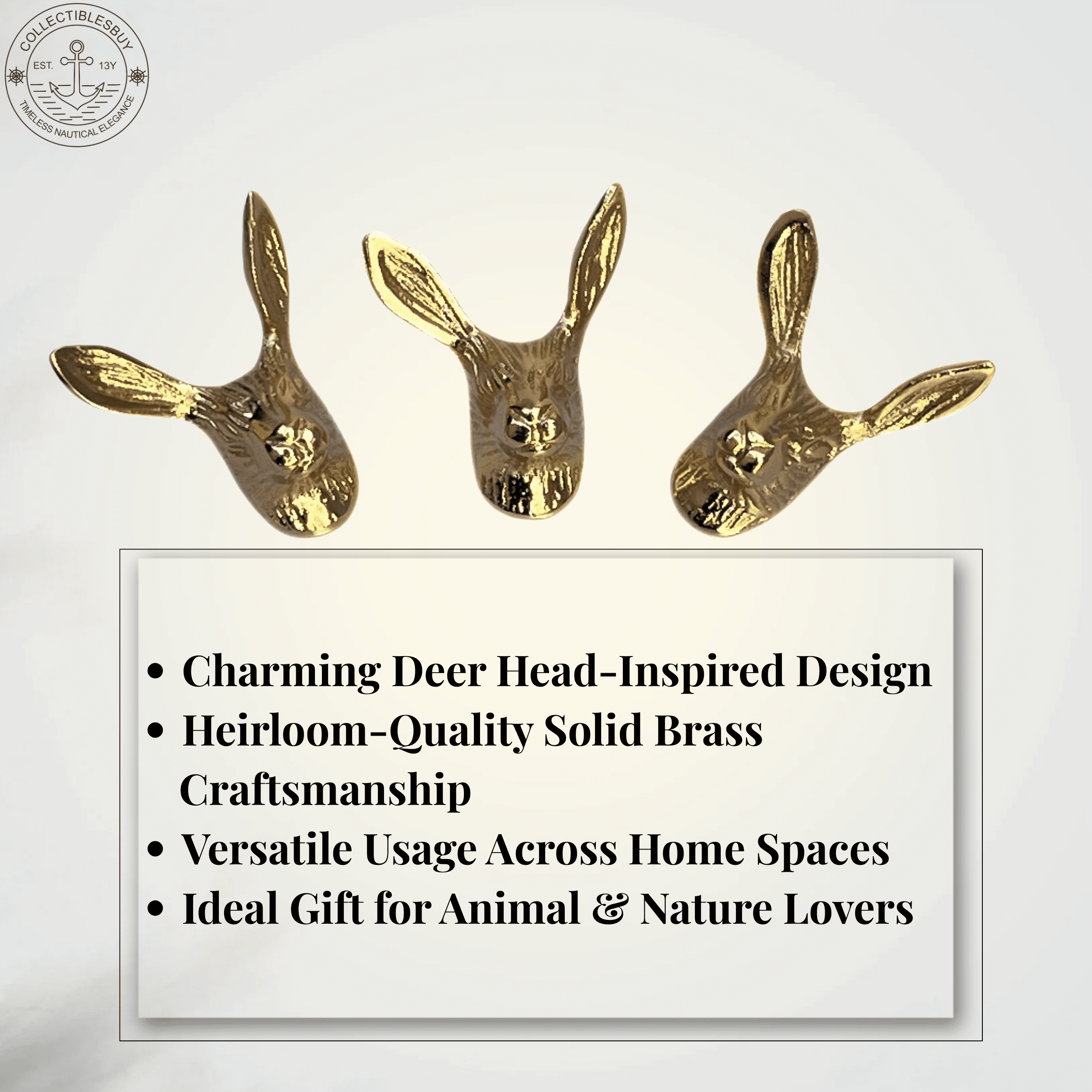 Solid Brass Creative Gold Animal Knob Gold Dresser Drawer Knobs Vintage Unique Cabinet Knobs Vintage Kitchen Drawer Handles Minimalist Dresser Hardware (Pack of 3)
