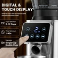 thumbnail image 4 of Sunmaki Electric Burr Coffee Grinder, 24 Grind Settings, LED Control Panel, Anti-Static Design, Silver, 4 of 9