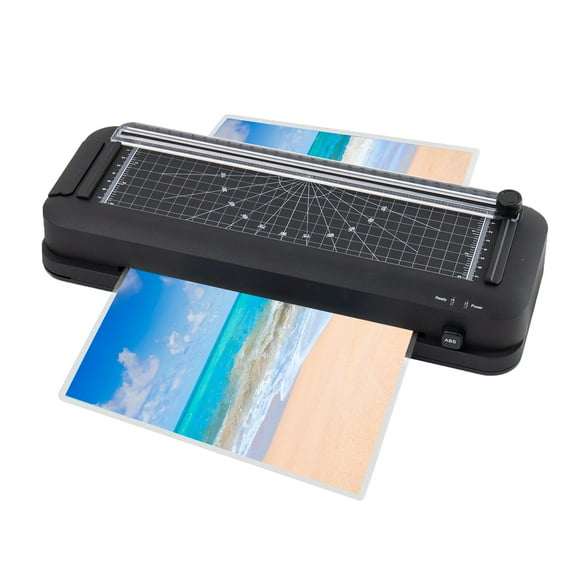 Abody Thermal Laminator Desktop A4 Laminator Machine with Laminating Punching Paper Cutting Function Automatic Laminator Paper Trimmer for Home School Office 300mm/min