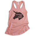 thumbnail image 1 of Unicorns Are Vegan Tank Top, Ladies Racerback Tank Top, Vegan Tank, Veganism Tank, Vegan Unicorn Tank, Desert Pink, Medium, 1 of 3