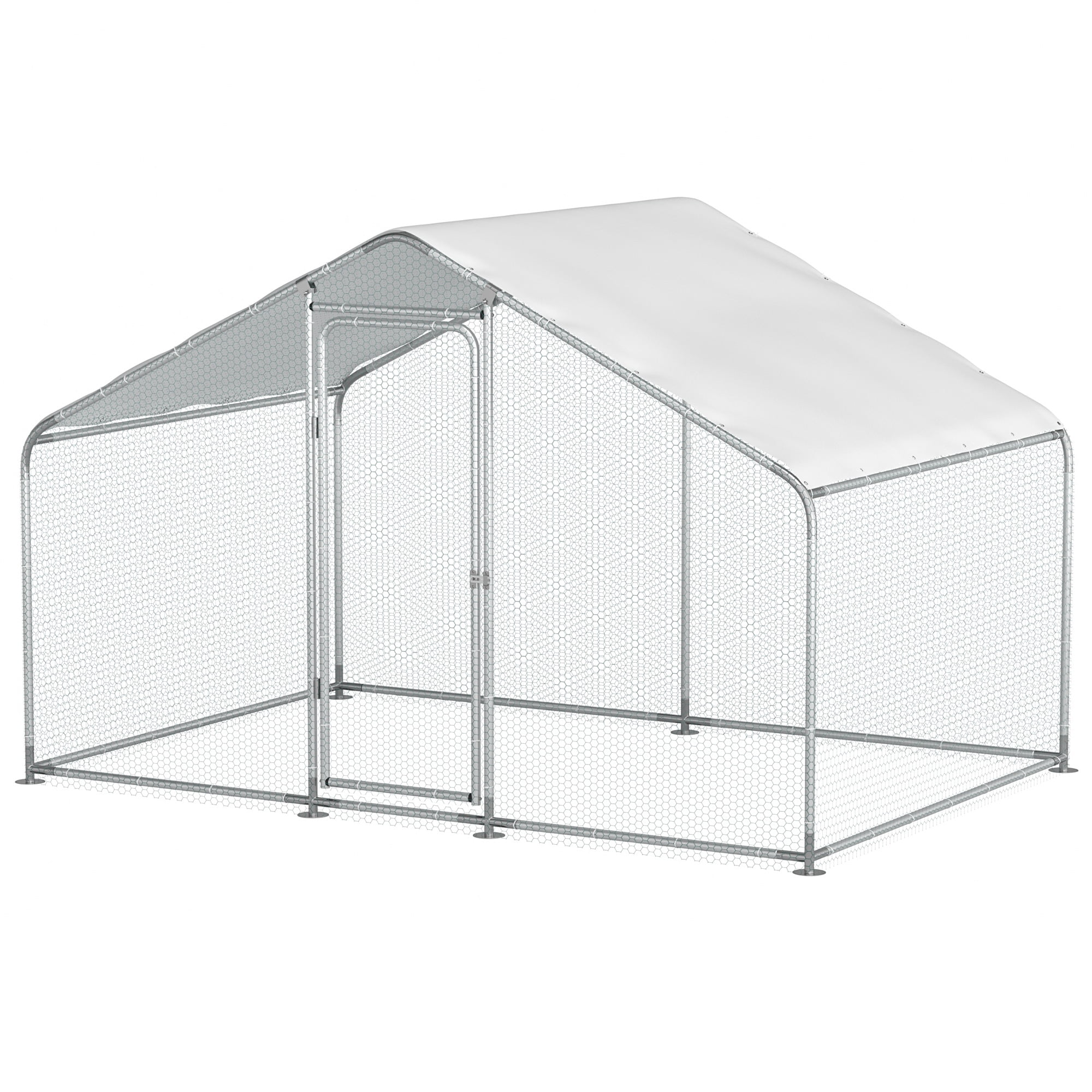 Large Metal Chicken Coops for 20 Chickens Runs for Yard with Waterproof