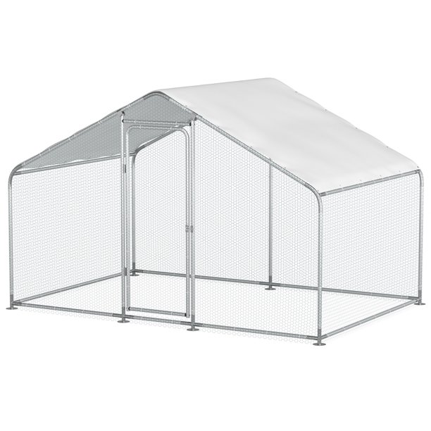 Large Metal Chicken Coops for 20 Chickens Runs for Yard with Waterproof