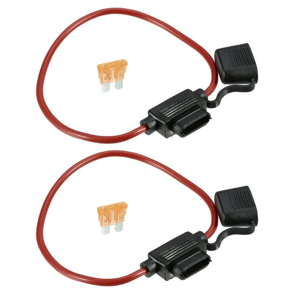 Unique Bargains 1Set 5A Standard Blade Style Fuse 12 AWG Fuse Holder 12 Gauge Fuse Holder Blade Style Inline Fuse Holder