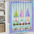 thumbnail image 5 of Rustic Farm Gnome 4 Pcs Waterproof Shower Curtain Set,Watercolor Spring Garden Sunflower Floral Flower Butterflies with Waterproof Toilet Cover Shower Mat Rugs, 5 of 8