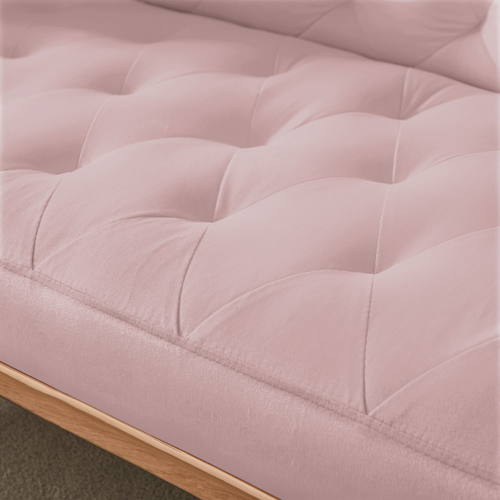 Kadyn Futon Sofa Bed with Metal Legs, Futon Convertible Sofa Bed for Living Room, 3-Speed Adjustable Living Room Sofa, Pink Kadyn Futon Sofa Bed with Metal Legs, Futon Convertible Sofa Bed for Living Room, 3-Speed Adjustable Living Room Sofa, Pink