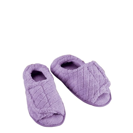 

Quilted Chenille Adjustable Toe Slippers