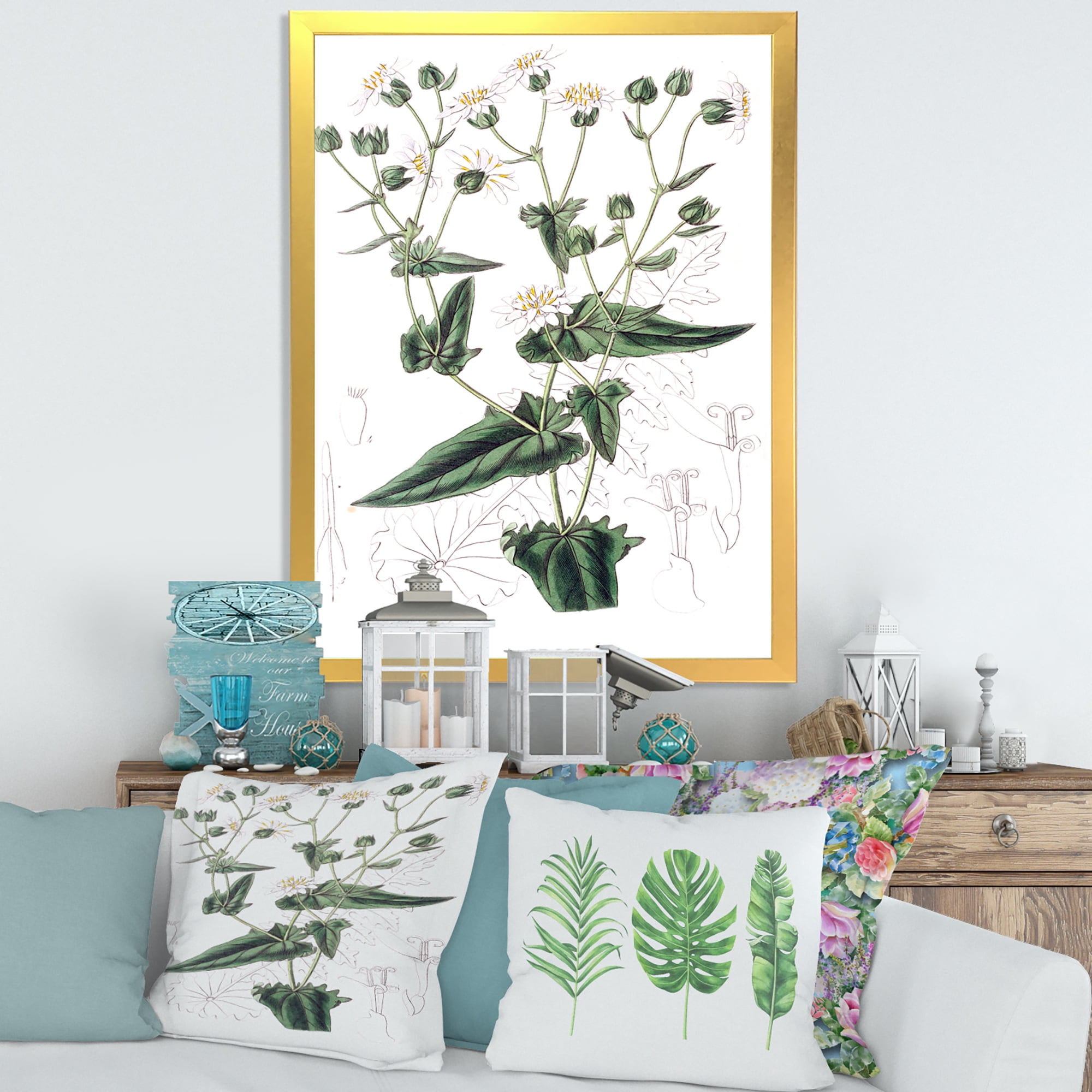 Designart 'Ancient Plant Life XXII' Traditional Framed Art Print