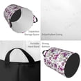 thumbnail image 2 of Fotbe Violets Flowers Cesto de Ropa con Asas, Cesto Impermeable de Gran Capacidad, Bolsa de Lavado para Dormitorio, Cesto de Ropa con Ruedas y Asas-Medium, 2 of 6