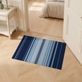 thumbnail image 2 of ODIKA 2'x3' Ultra-Soft Accent Mat, Welcome Front Ocean Inspired Repeating Band Motif Balanced Crisp None Washable, Bare feet friendly, Easy Care Indoor rug for Bedside, Footrest, 2 of 7