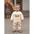 thumbnail image 3 of BemeyourBBs Toddler Baby Thanksgiving Outfit Letter Turkey Sweatshirt and Joggers, 3 of 8