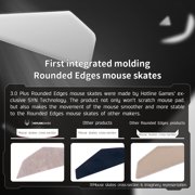 Hotline Games 3.0 PLUS Mouse Feet For Viper V3 Hyperspeed Wireless Gaming Mouse, 2 Sets, White, New