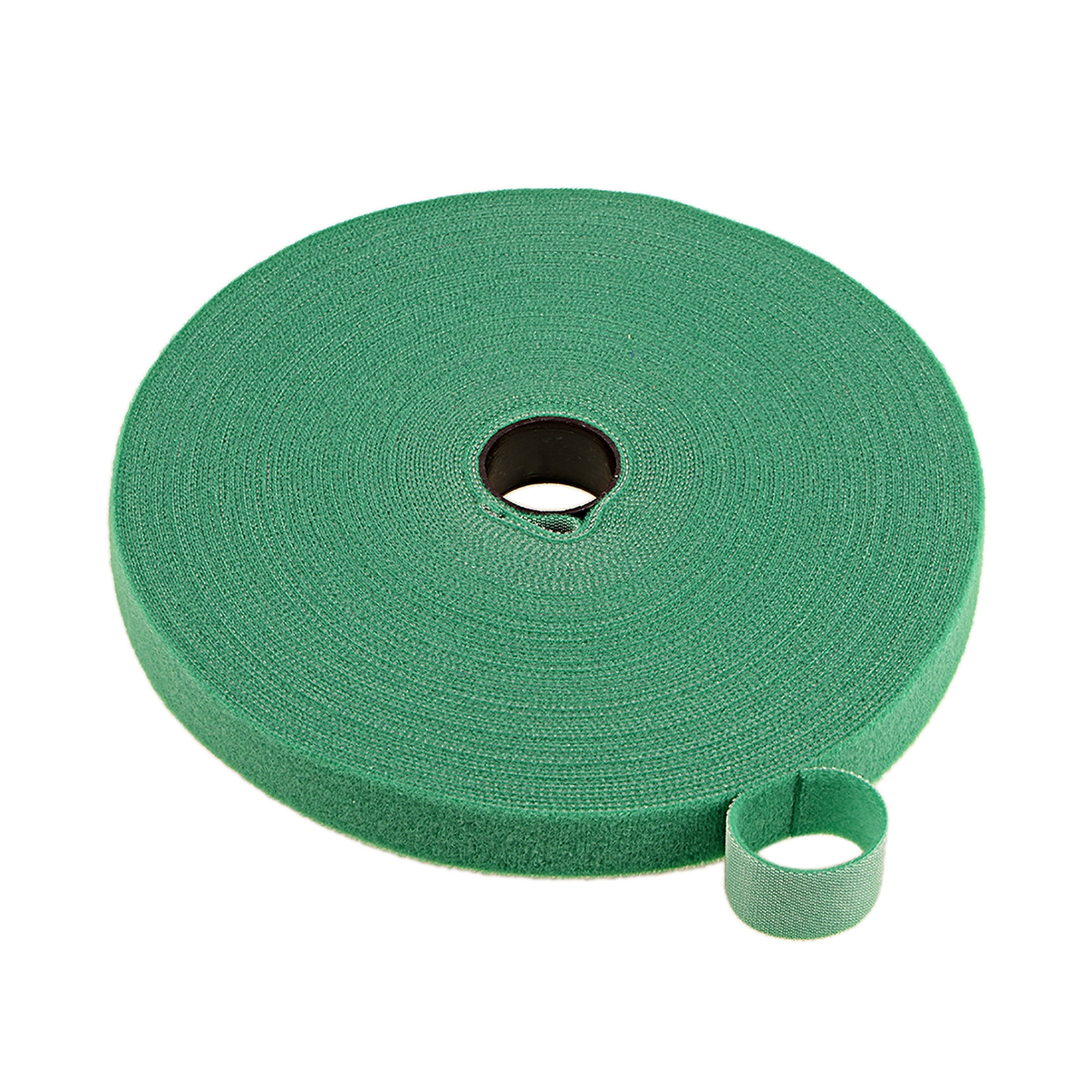 Reusable Cable Ties Hook and Loop Cord Strap 27 Yard x 0.8" Green 1