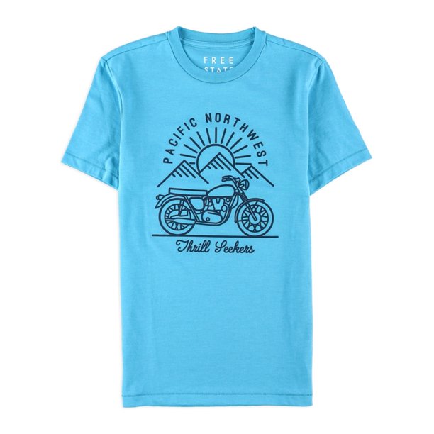 Aeropostale Hombre Pacific NW Thrill Seekers Graphic Camiseta, Azul, Mediano Aeropostale Camiseta gráfica