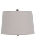 thumbnail image 2 of Wenu 29 Inch Table Lamp, Accent Frosted Glass Base, White Fabric Shade, 2 of 7