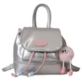 thumbnail image 3 of Mochila para Mujer Salvador Bolsa Ligera de Verano Plata, 3 of 9