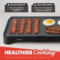 thumbnail image 4 of Gourmia 22 Inch Ceramic Nonstick Electric Griddle with Adjustable Temperature, Gray, 4 of 9