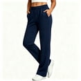 thumbnail image 3 of Women's Baggy Sweatpants Sports for Women Elastic Waist Loose Fit Solid Color Casual Lounge Home Everyday Pants with Pockets, 3 of 7