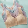 thumbnail image 6 of Snap Bras for Older Women Front Closure Push up Bras No Underwire Hook & Eye Closure Padded Wireless Pullover Bralette, 6 of 7