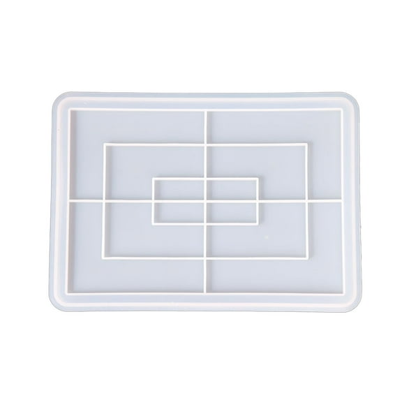 Rectangle Tray UV Crystal Epoxy Mold Serving Plate Resin Silicone Mould DIY Tool