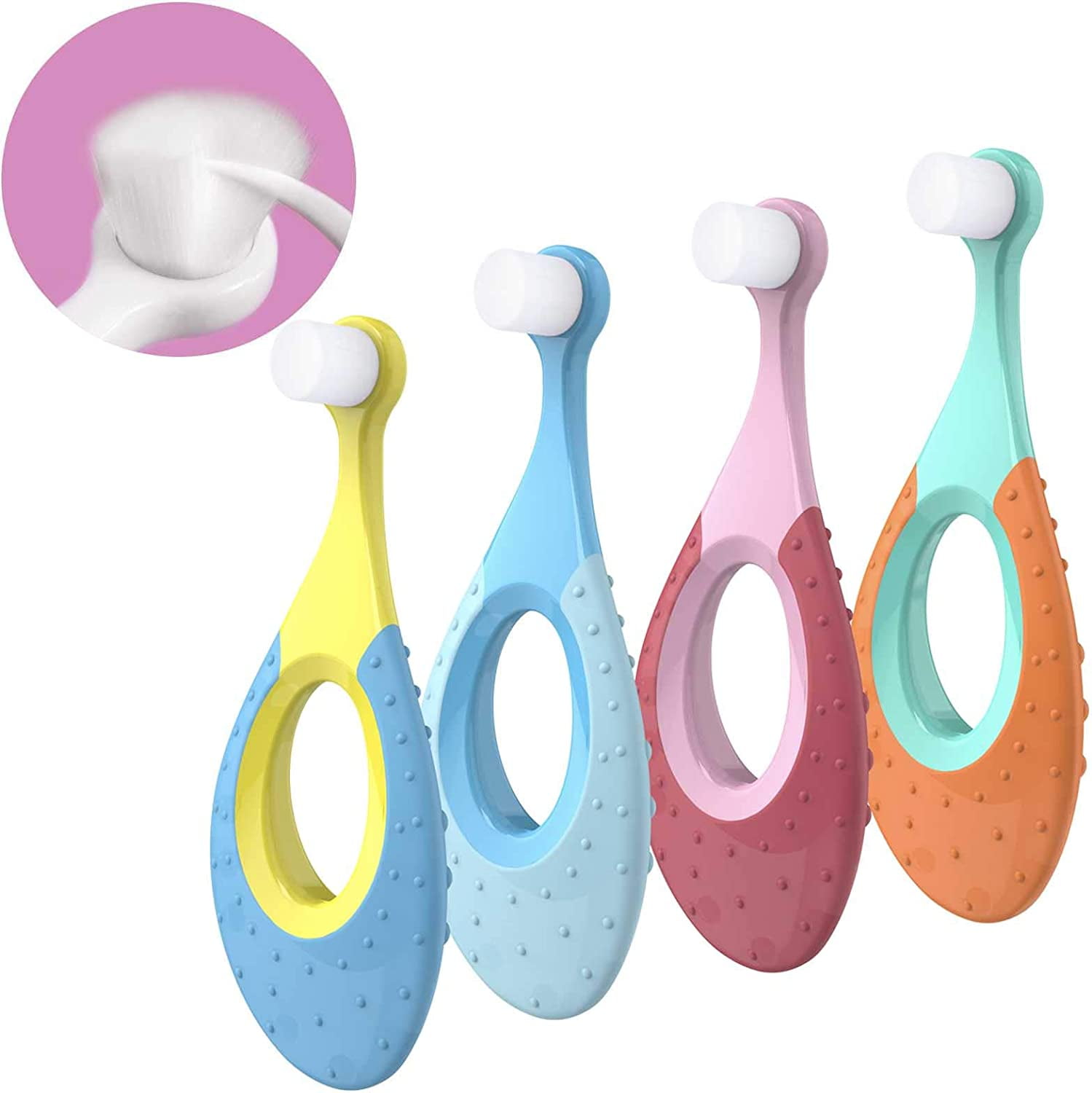 Baby Toothbrush, 02 Years, Soft Bristles, BPA Free 4 Pack