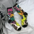 thumbnail image 5 of Hirioo Colorful Pug Pattern Adult Middle Tube Socks Breathable Sock Non-Pilling,Contrasting Color Design, 5 of 6