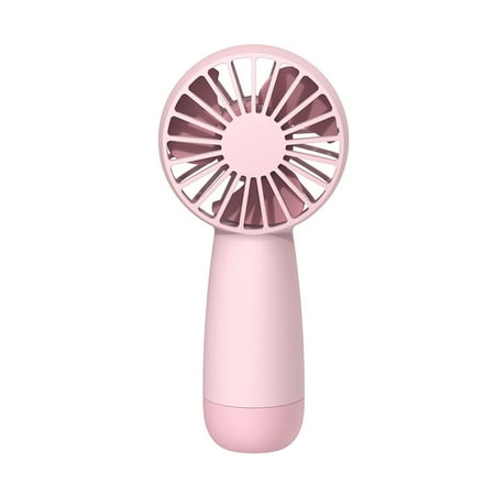

enquiret Fan Handheld Rechargeable Mini New Cooling Pocket Portable Outdoor Office Desktop Battery Replenishment Travel Student Kids Pink