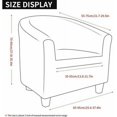 thumbnail image 2 of Funda elástica convertible para sillón, fácil de instalar y lavar, funda para sillón con reposabrazos, funda para sillón Chesterfield para mostrador, bar, sala de estar, sala de reuniones, color gris, 2 of 5
