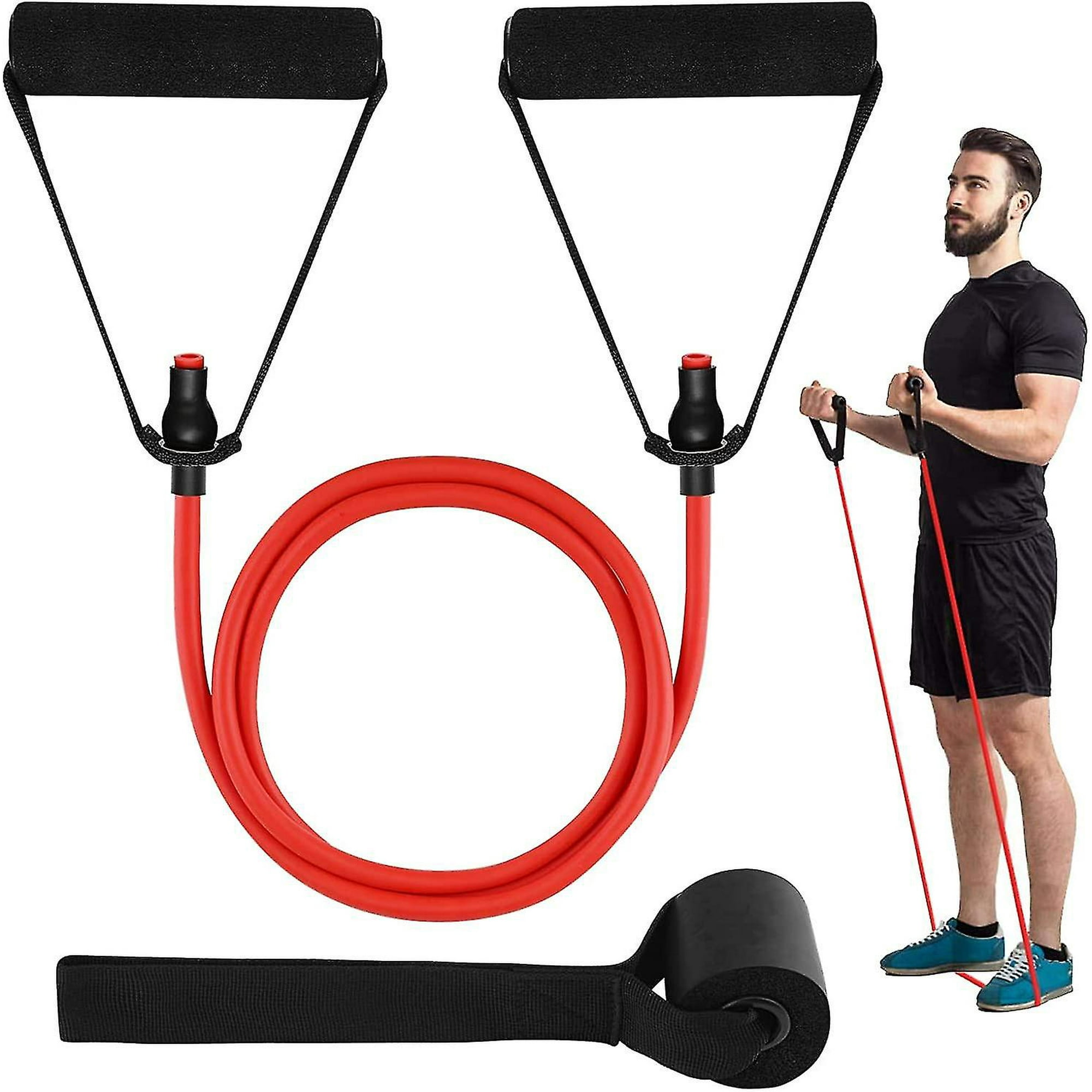 Single Resistance Bands With Handles Exercise Bands Workout Bands Weight Bands For Physical Therapy Resistance Training Home Workouts Door Anchor Walmart