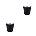 thumbnail image 1 of Naiovety Tazas de café de acero inoxidable, contenedor de botella para lavavajillas de doble pared, taza de aislamiento de té de pequeña Negro 2Conjunto, 1 of 6
