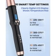 thumbnail image 4 of Ceramic Tapered Curling Wand 0.5-1 Inch Beachy Waves, 1/2-1 Inch Curling Iron for Long Hair,Dual Voltage Hair Wand Curler with LCD Display 225-450℉|Glove Include, 4 of 7