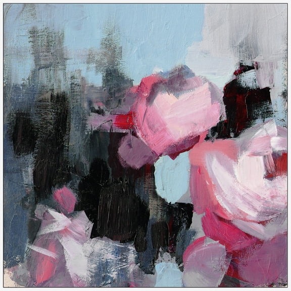 MARMONT HILL - Handmade Pink Dominance Floater Framed Print on Canvas 40 x 40