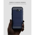 thumbnail image 4 of REQO Phone Case for Samsung Galaxy A7 2017 with Tempered Glass Screen Protector Cover and Cell Accessories Silicone Slim Soft Rubber Protective Gaxaly 7A SM A720 A720F Women Men Carbon Fiber Blue, 4 of 7