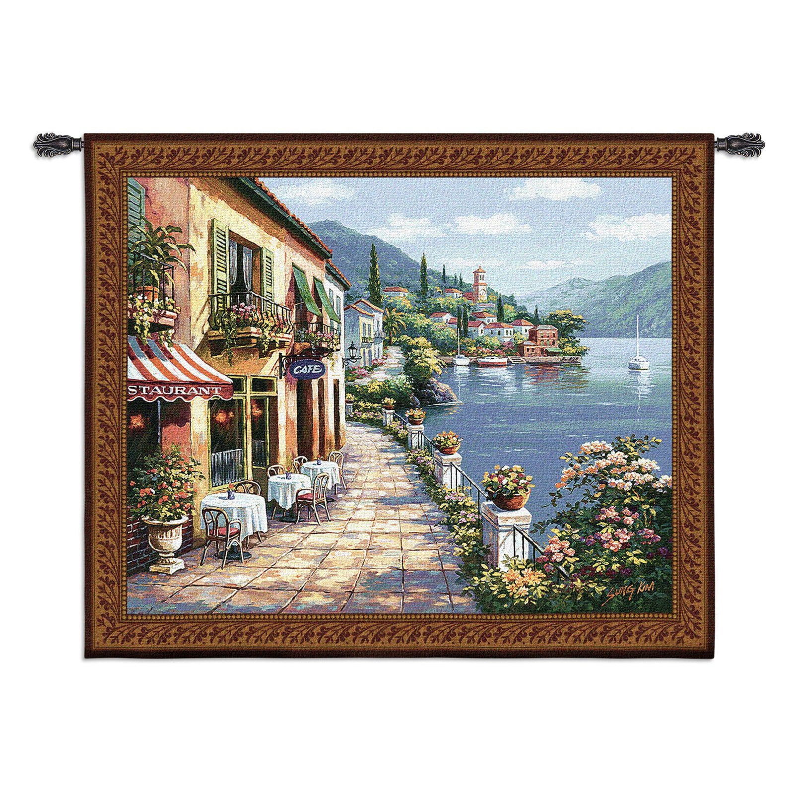 Fine Art Tapestries Overlook Cafe I Wall Tapestry