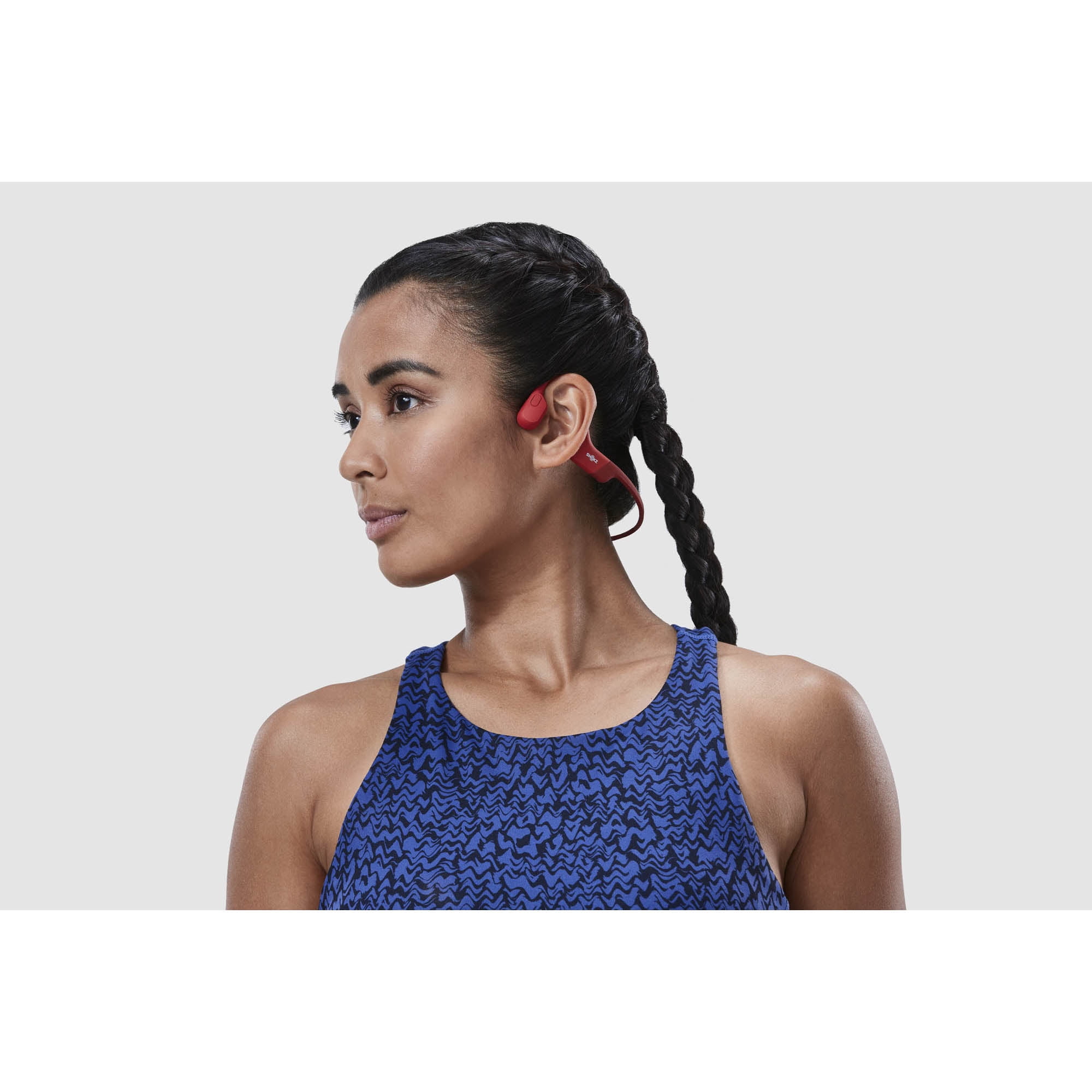 Shokz - OpenRun, Bone Conduction Sports Headphones, Red
