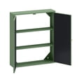 thumbnail image 6 of 23.62 "Vintage Two Door Wall Cabinet With Mirror, Three-Level Entrance Storage Space For Living Room, Bathroom, Dining Room, Green, 6 of 9