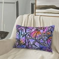 thumbnail image 5 of Zufioo Watercolor Butterflies Print Double-sided Plush Pillow Cover,Decorative Pillow Protector without Pillow Core, Suitable for Sofa, Bedroom, Car-20"x30", 5 of 6