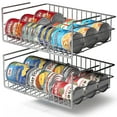 thumbnail image 1 of Sorbus Can Organizer Rack – Under Cabinet Storage Shelf with Divider for Canned Goods, Pantry & Kitchen Organization, Silver (2 pack), 1 of 4