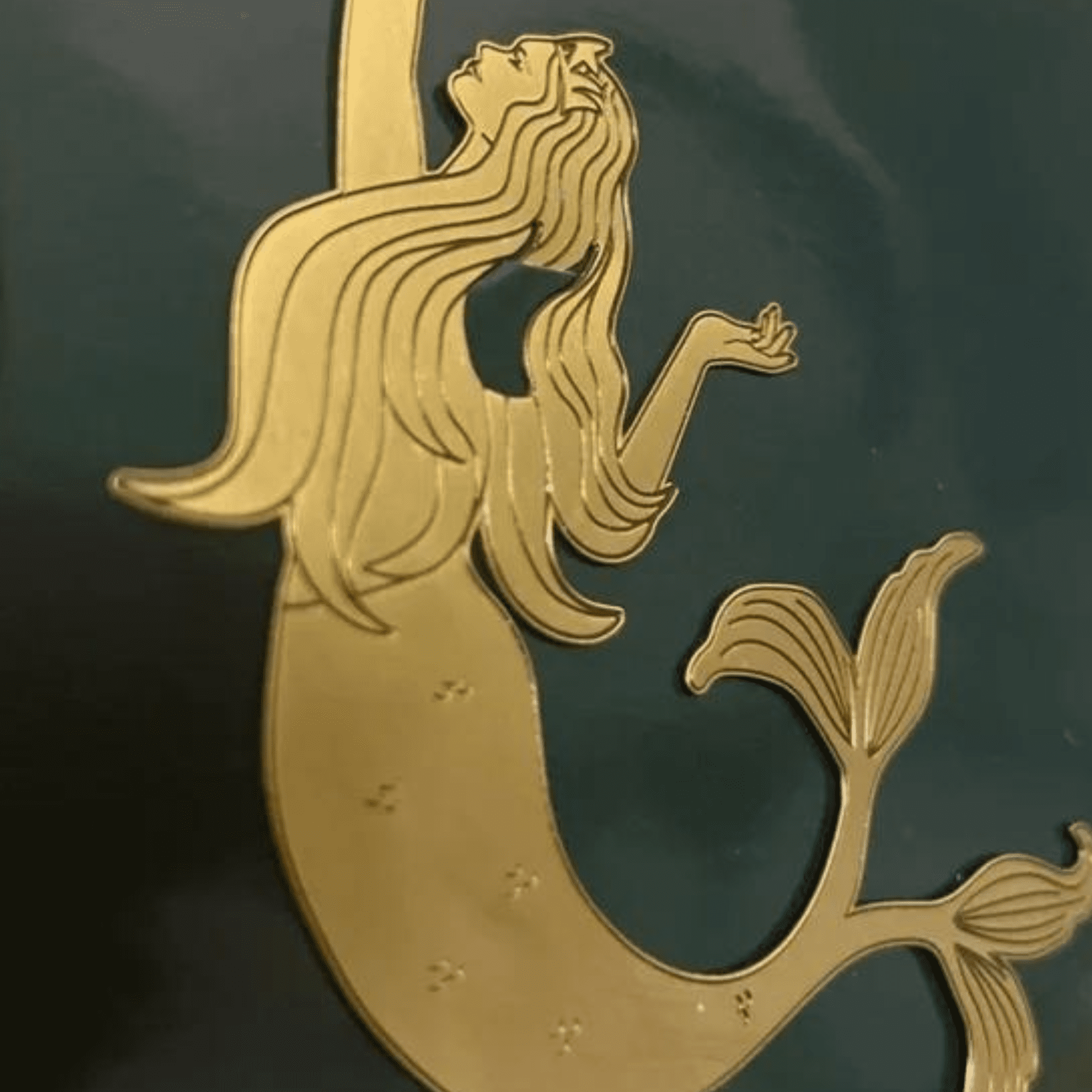 Starbucks Brass Siren Signet Christmas Ornament or Bookmark with Red Ribbon