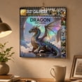 thumbnail image 3 of LEFXSMR 2027 Desk Calendar, 8.27"x8.27" Dragon Spiral Bound Decorative 12-Month Planner Desk Calendar, Calendar for Study Office Home Decor Gifting, 3 of 7