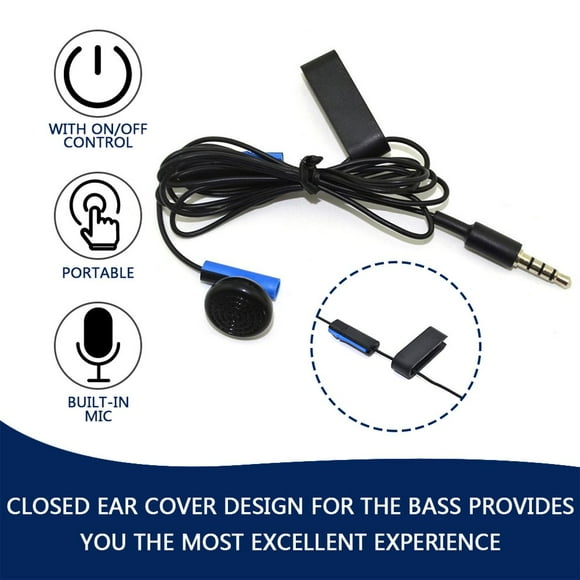 HC-TOP Gaming Earphone Controller Earphone Replacement For Sony For PS4 With Mic