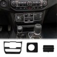 thumbnail image 2 of Para Jeep Wrangler JL 2018-2023 Toma USB para encendedor de cigarrillos Panel de control de ventana Cubierta decorativa Calcomanía decorativa,A, 2 of 5