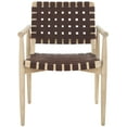 thumbnail image 2 of SAFAVIEH Dionne Accent Chairs, Natural/Cognac (22.8 in. W x 23.4 in. D x 32.9 in. H), 2 of 13