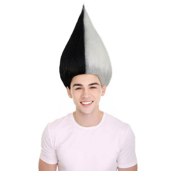 HPO Adult Unisex Troll Wig Collection, Assorted Colors, Lots of Color Choices, cosplay wigs for Halloween, Synthetic Fiber party wig