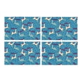 thumbnail image 2 of MKHERT Funny Christmas Reindeers with Snowflakes Placemats Table Mats for Dining Room Kitchen Table Decoration 12x18 inch,Set of 4, 2 of 4