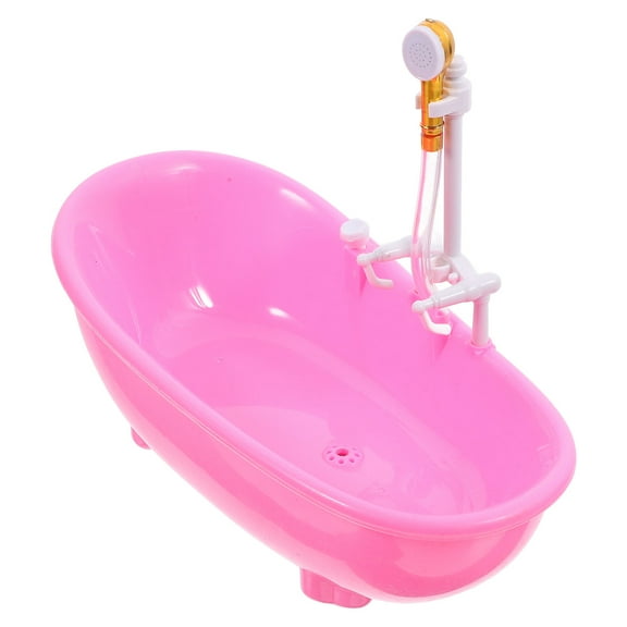 WHAMVOX 1 Set Pretend Play Mini Bathtub Toy Set Dollhouse Plaything Mini Bathtub Toy Bathroom Playset