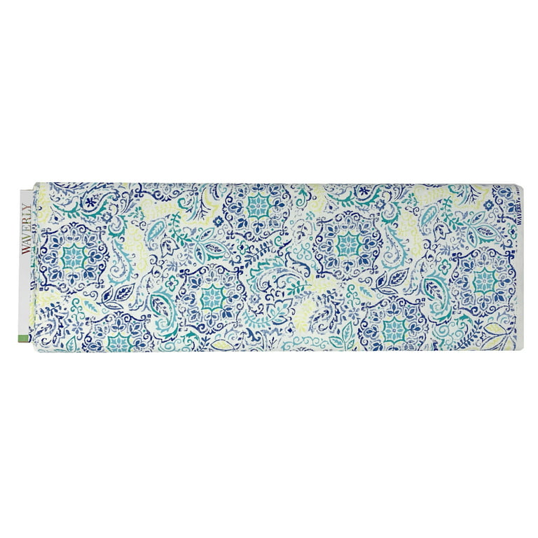 Waverly Inspirations 45 100% Cotton Printed Sewing & Craft Fabric By the  Yard, Floral Blue 