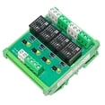 thumbnail image 2 of GAEYAELE Module de Relais 4 Canaux 1 SPDT Rail DIN Montage Interface 12V DC/AC Module de Relais (FY-T734-12VACDC), 2 of 4