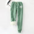 thumbnail image 2 of Casual Women Warm Fleece Pants Fleece Lined Sweatpants Winter Active Track Joggers Pants, 2 of 6